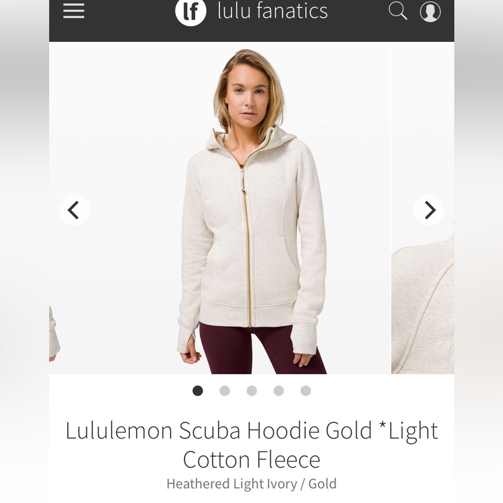 Lululemon Scuba Zip Up Hoodie